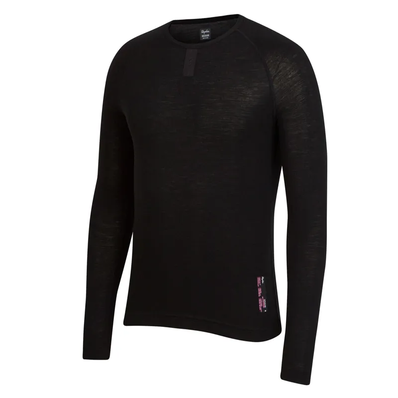 Rapha Merino Base Layer Long Sleeve in Black-1